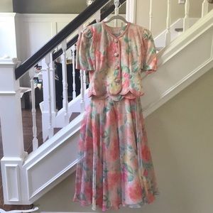COPY - Vintage (1991) Talbots two piece floral